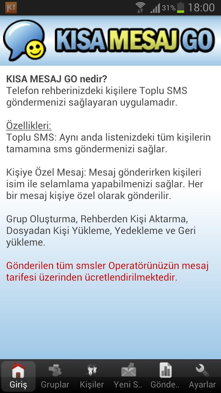 KISA MESAJ GO
