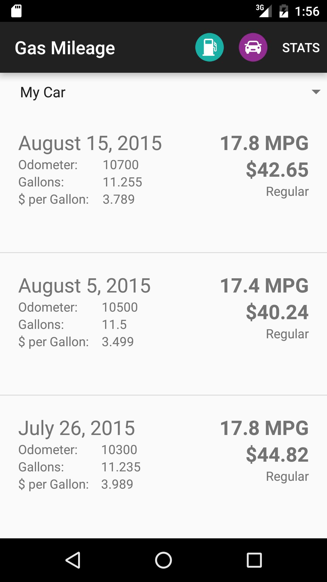 Gas Mileage