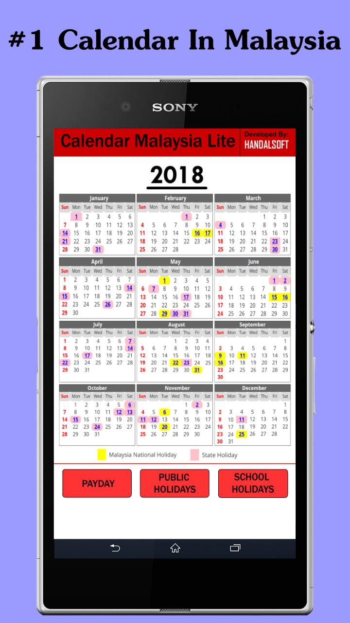 Calendar Malaysia Lite