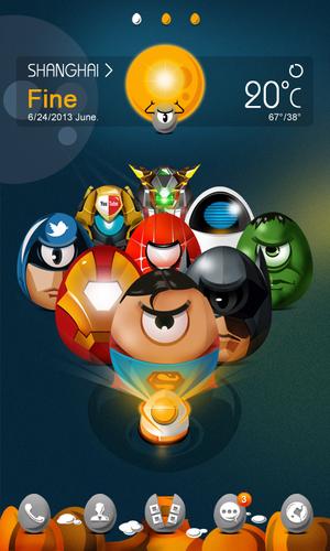 SuperFighter GO Launcher Theme