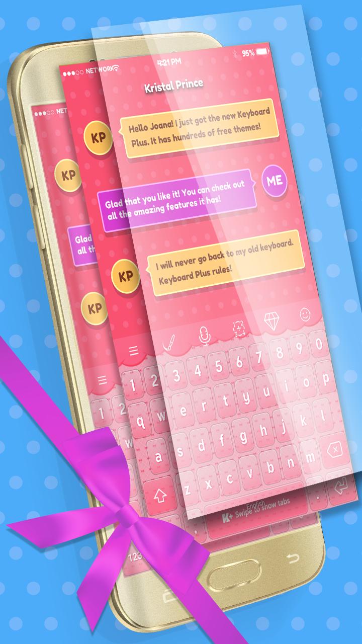 Pink Love Bow Keyboard