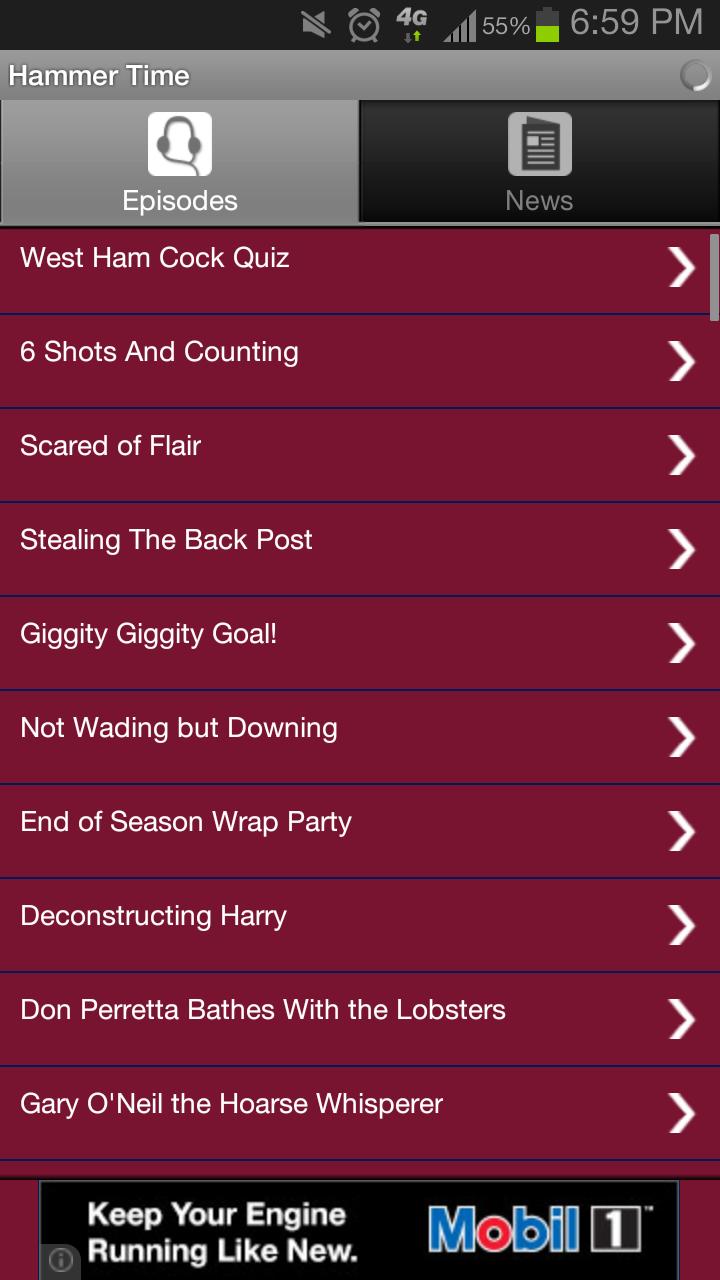 Stop! Hammer Time - WHUFC App