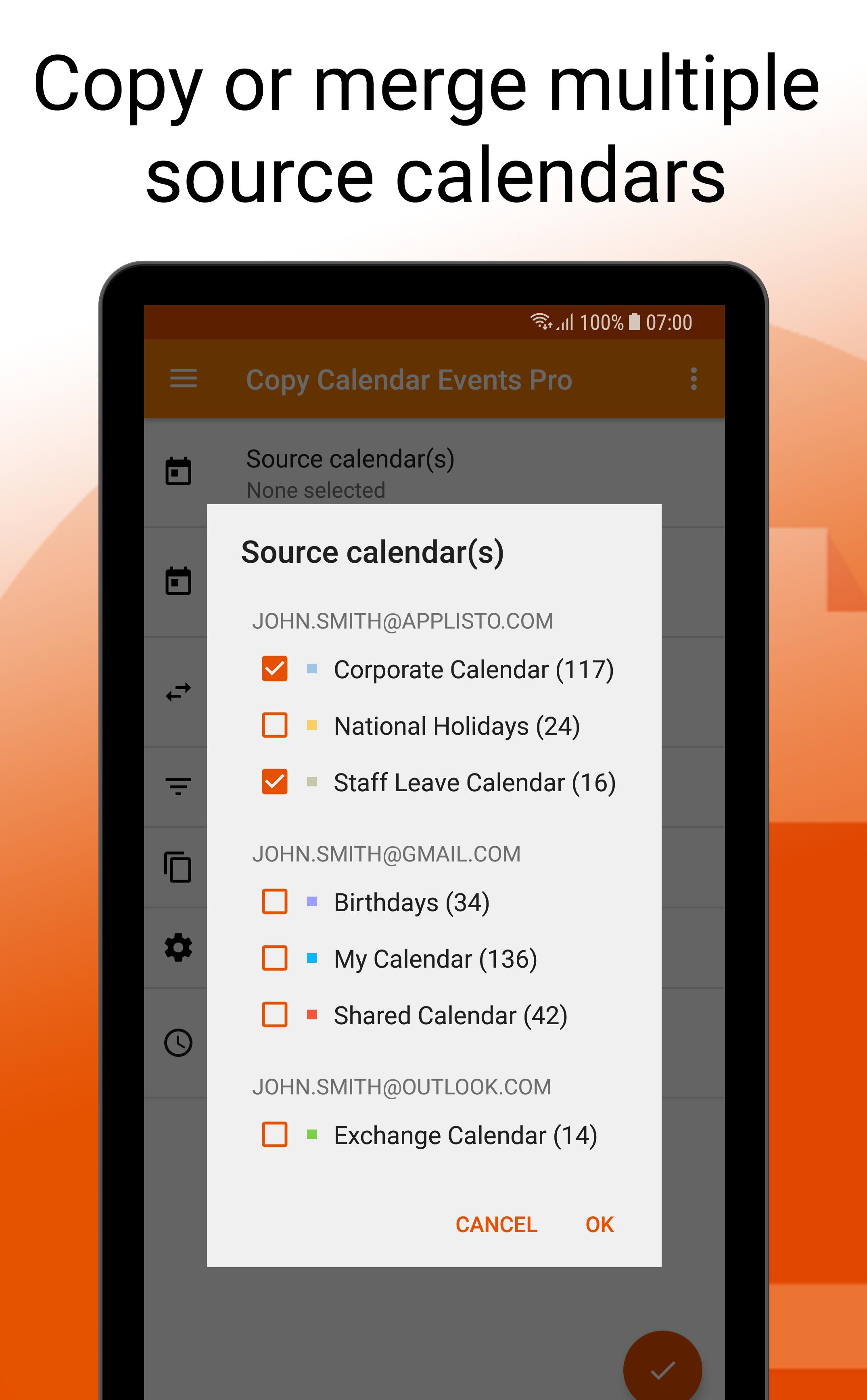 Copy Calendar Events