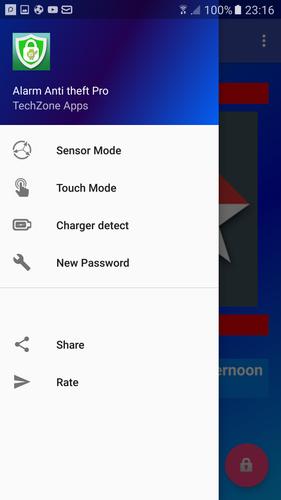 Alarm anti theft, take picture