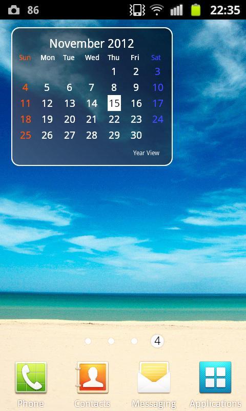 Year View Calendar & Widget