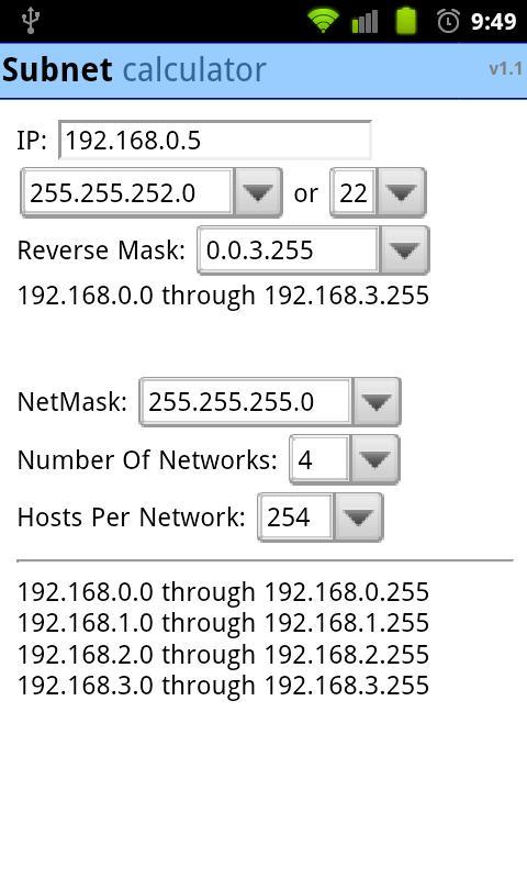 Simple Subnet Calculator