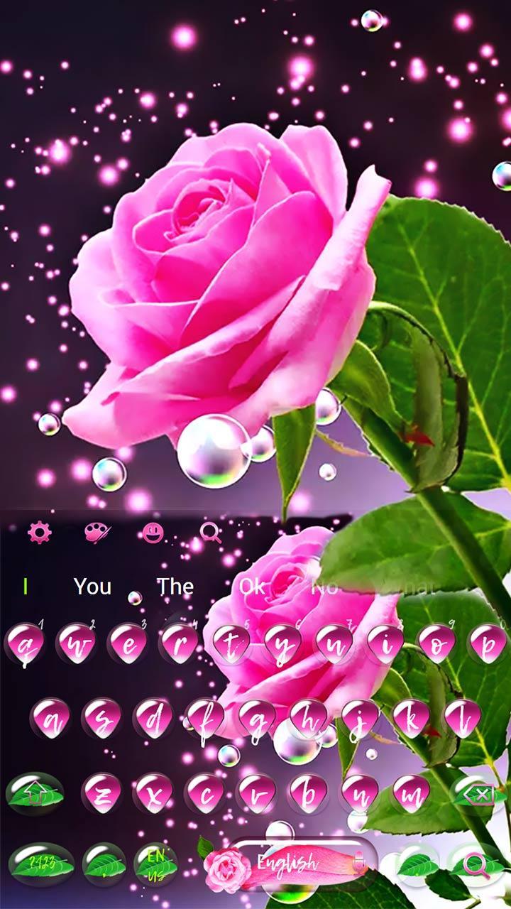 Pink rose Keyboard theme