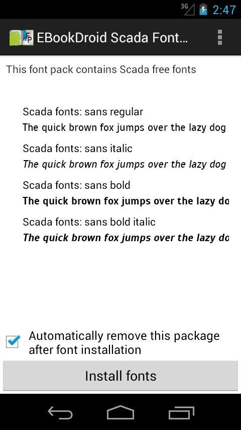 EBookDroid Scada FontPack