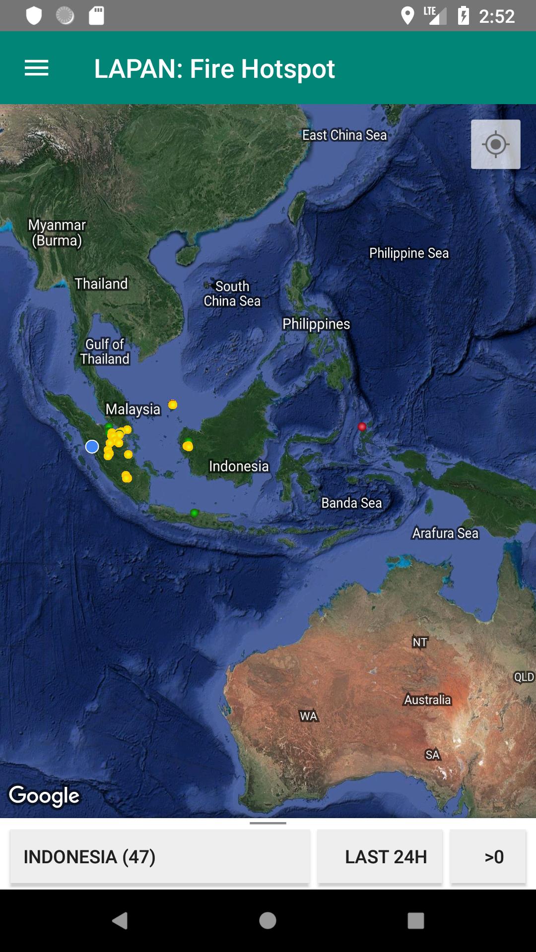 LAPAN: Fire Hotspot