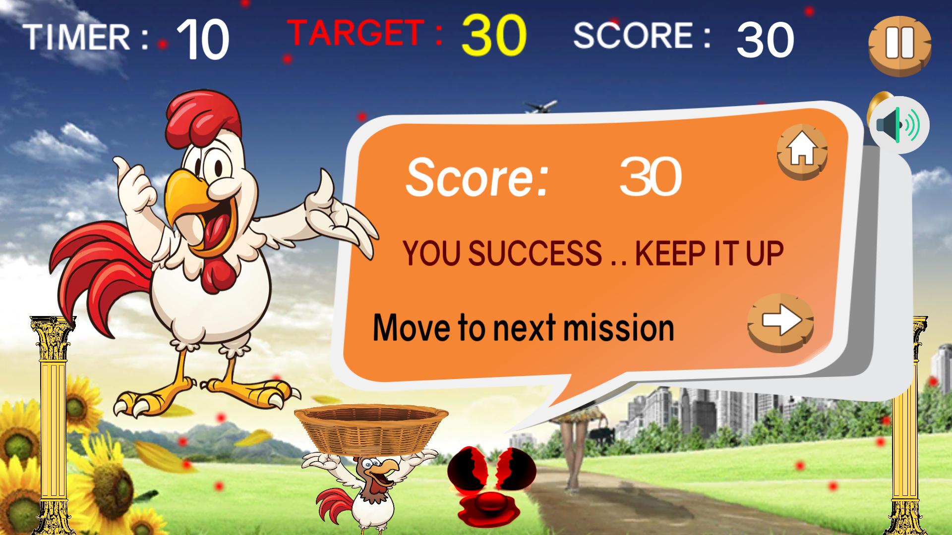 Invaders Chicken Eggs: Egg Catcher free game